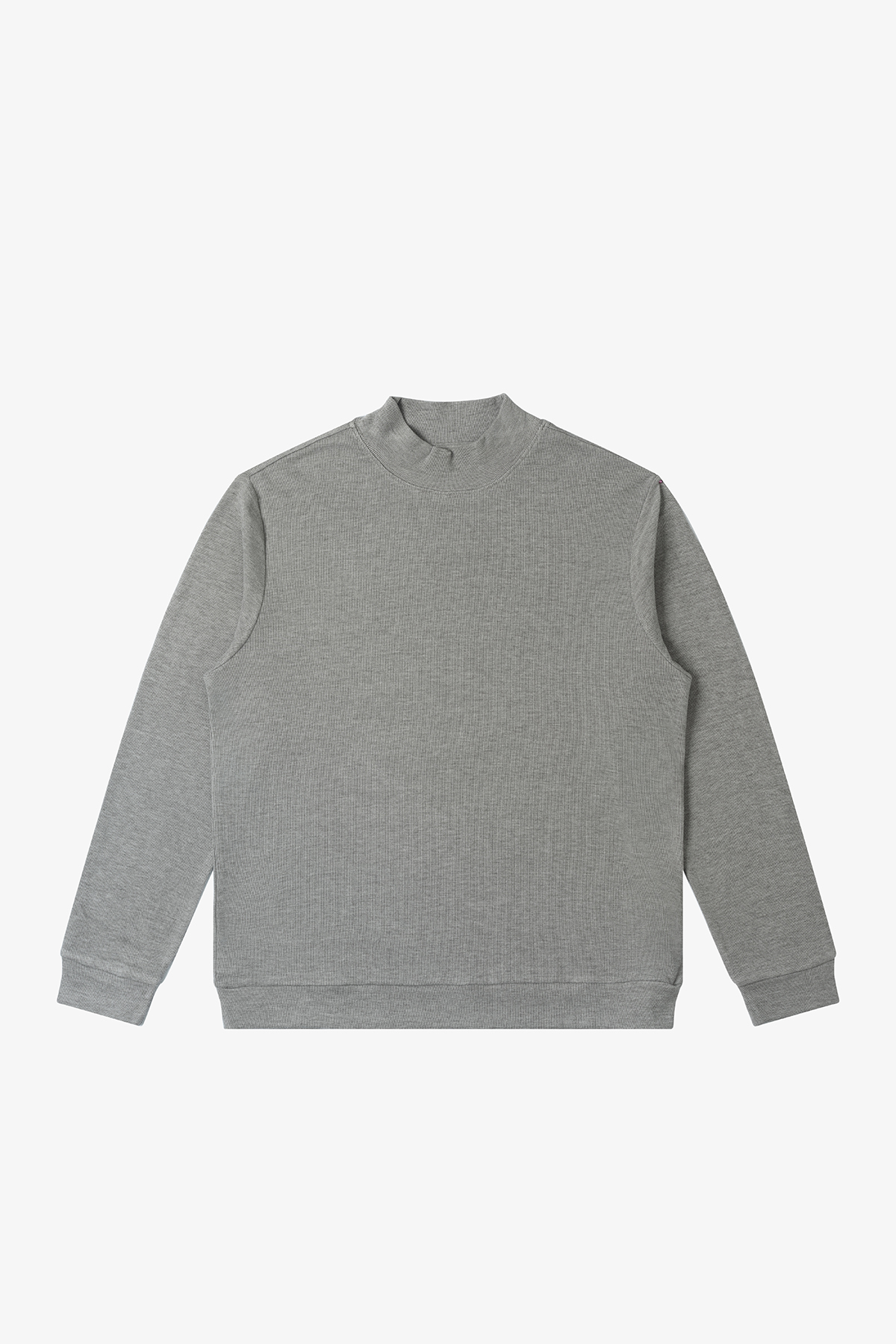NO LOGO Round Neck Half Turtleneck Warm Long Sleeves