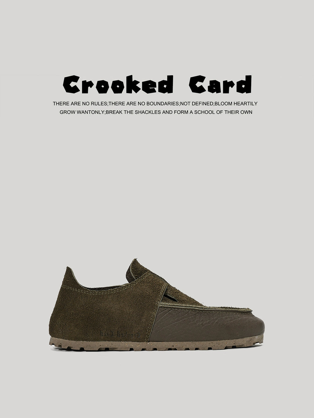 CrookedCard One-pedal Casual Leather Shoes, Bison Leather Birkenstocks
