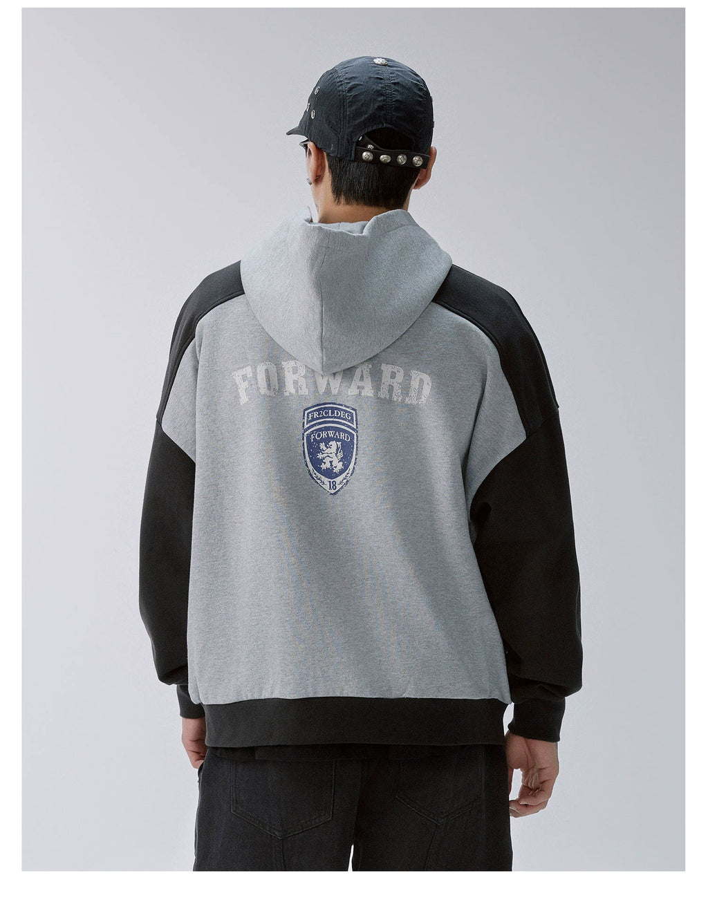 F2CE Splicing Contrasting Color Loose Casual Jacket