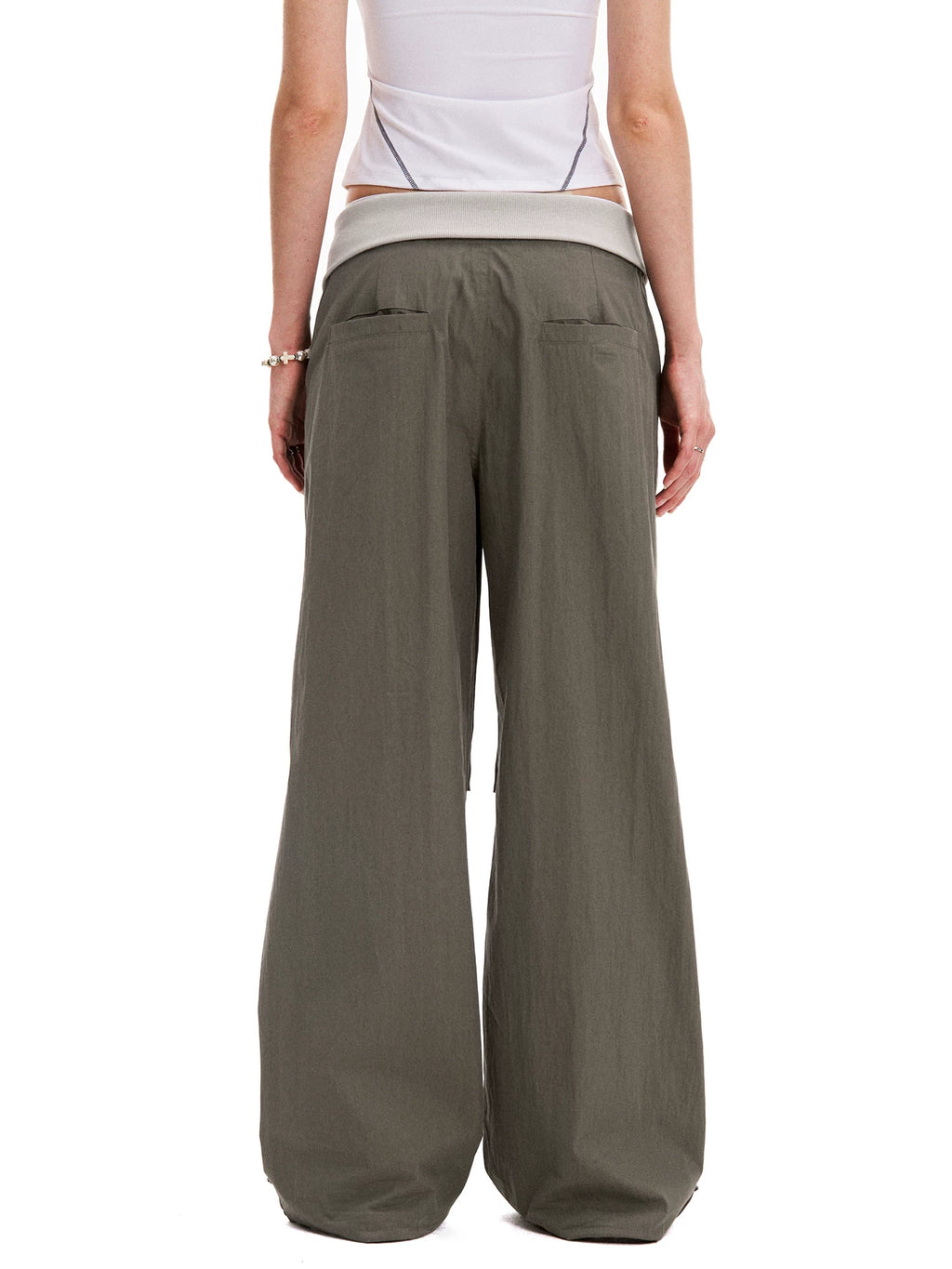 0123Start Vintage Flanged Drawstring Loose Overalls