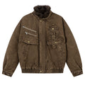 Saimt Retro Stand Collar Workwear Jacket