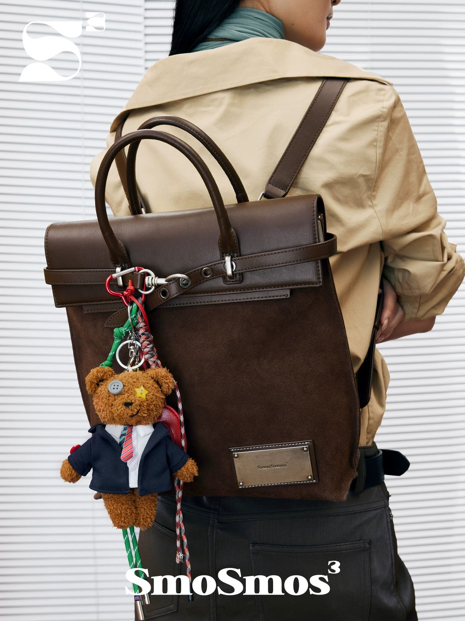 SmoSmos Suede Commuter Backpack