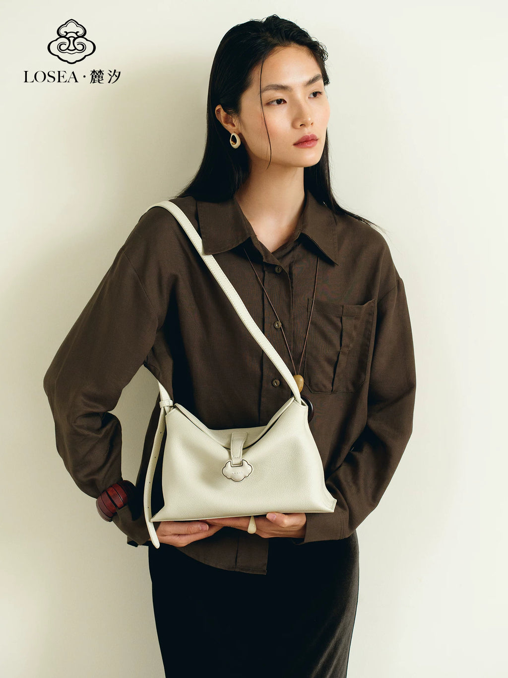 LOSEA First-layer Cowhide Shoulder Bag
