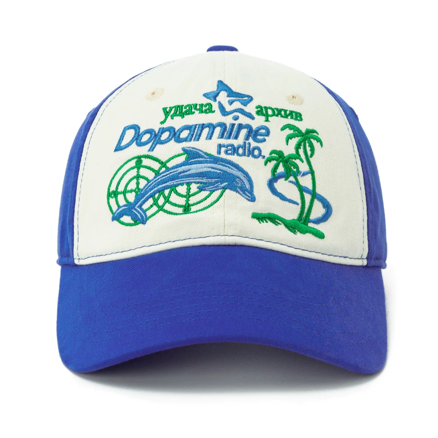 LUCKUP Dolphin Embroidered Contrasting Baseball Cap