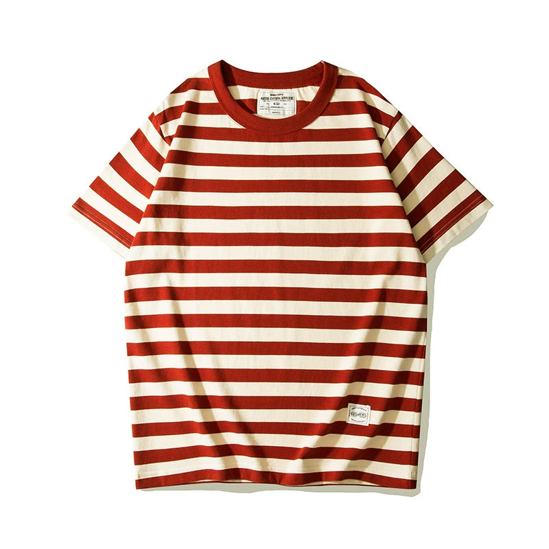 PrintAce Retro Striped Loose Tee