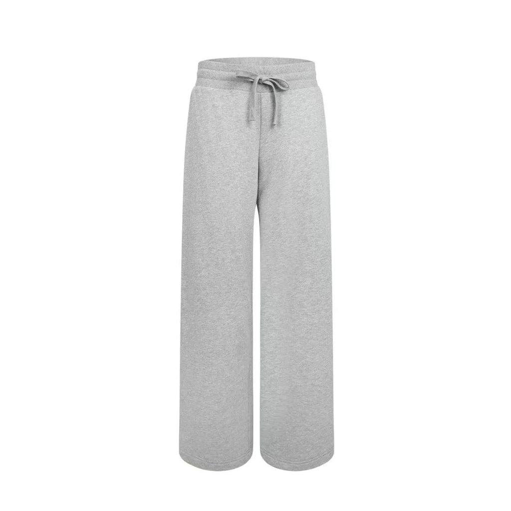 Veryrareme Low Waist Ribbed Wide Waist Drawstring Sweatpants