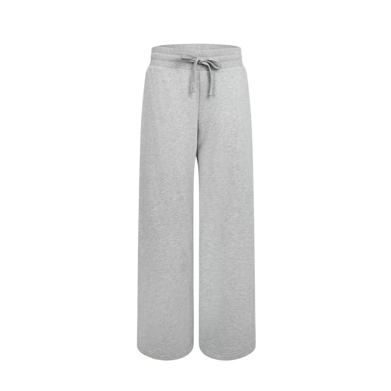 Veryrareme Low Waist Ribbed Wide Waist Drawstring Sweatpants