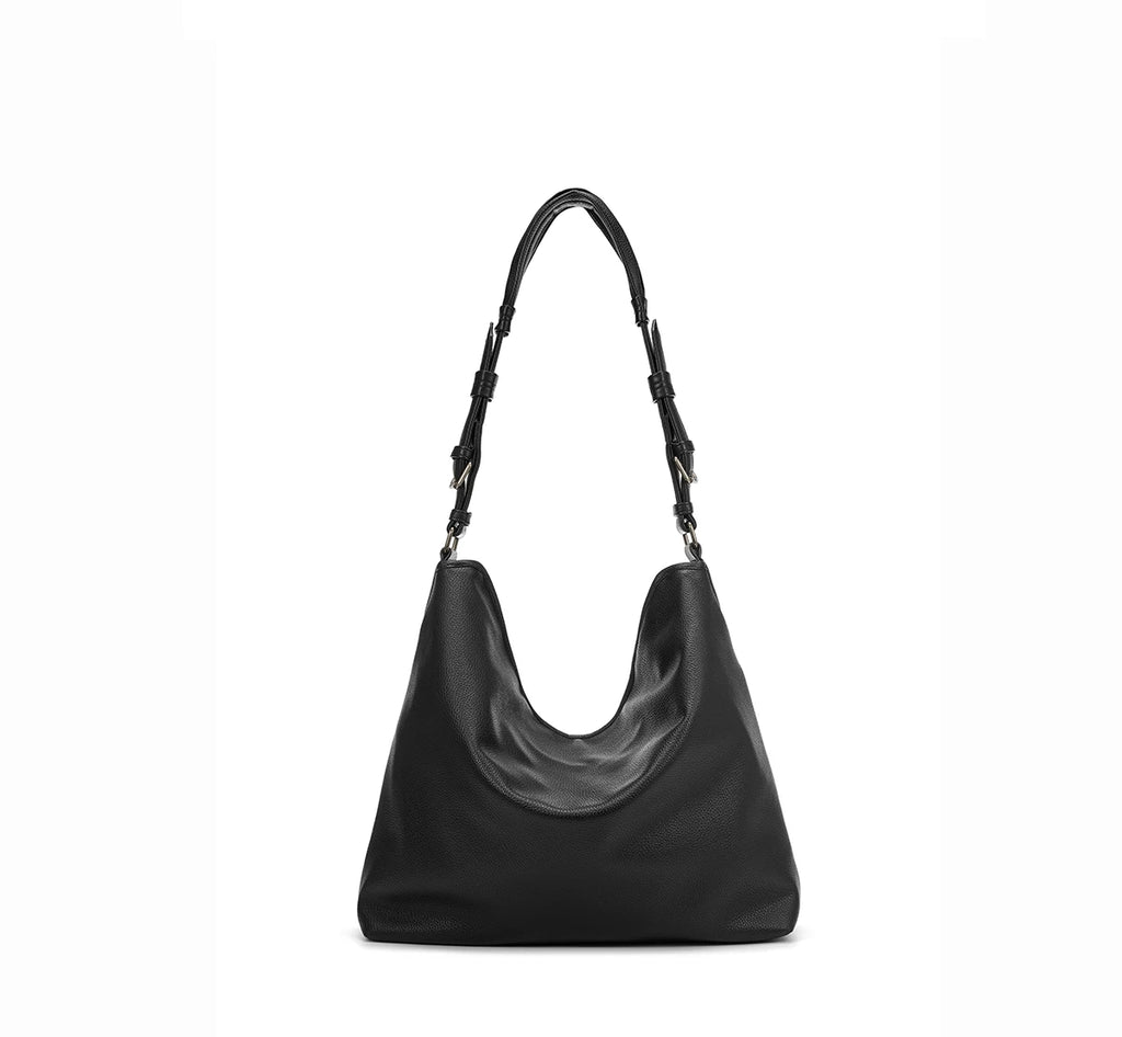YADAMUI Soft Leather Crossbody Streamer Tote Bag