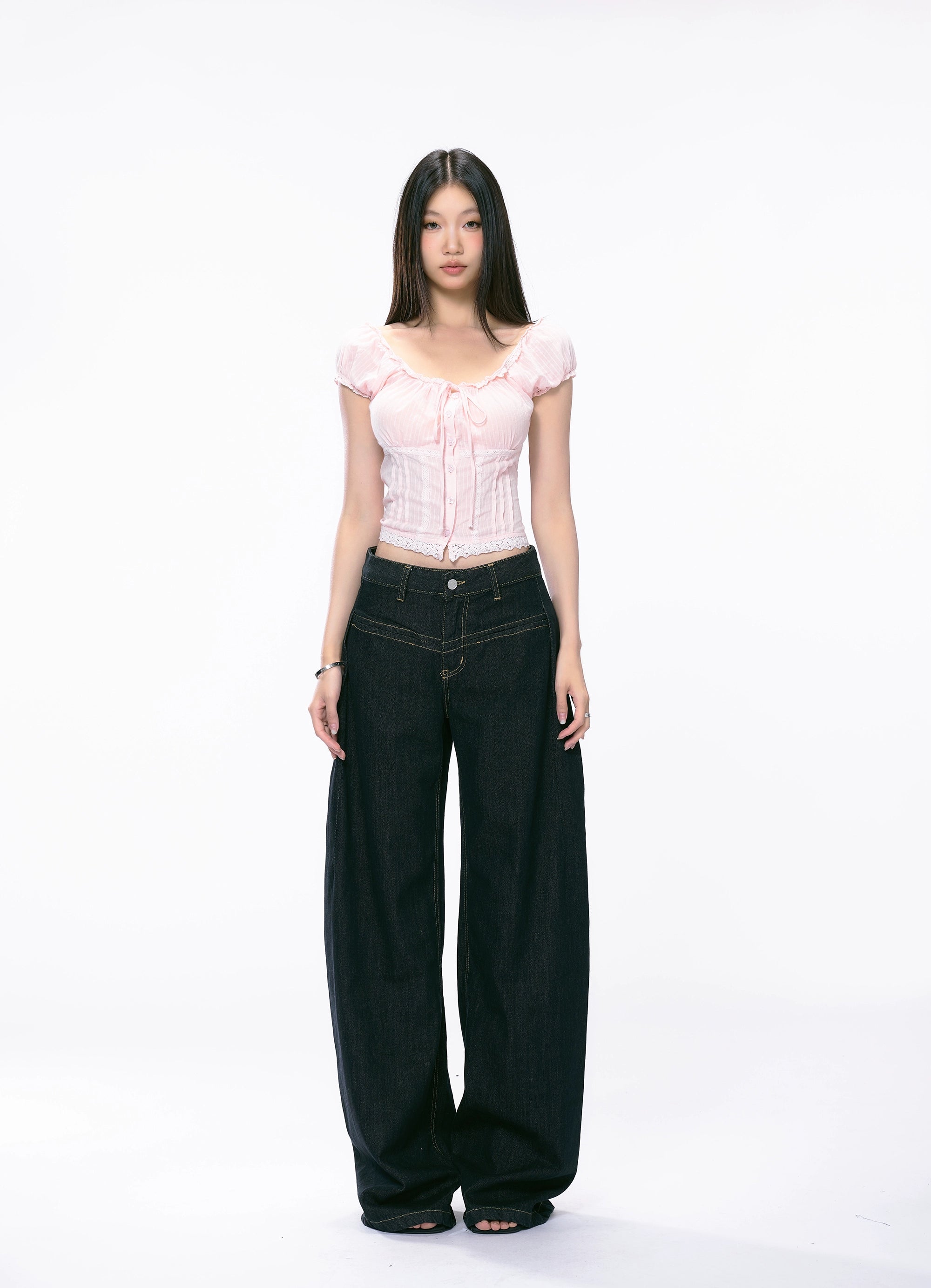 WITHMIN Sexy Shoulder Waist Pure Lust Tee