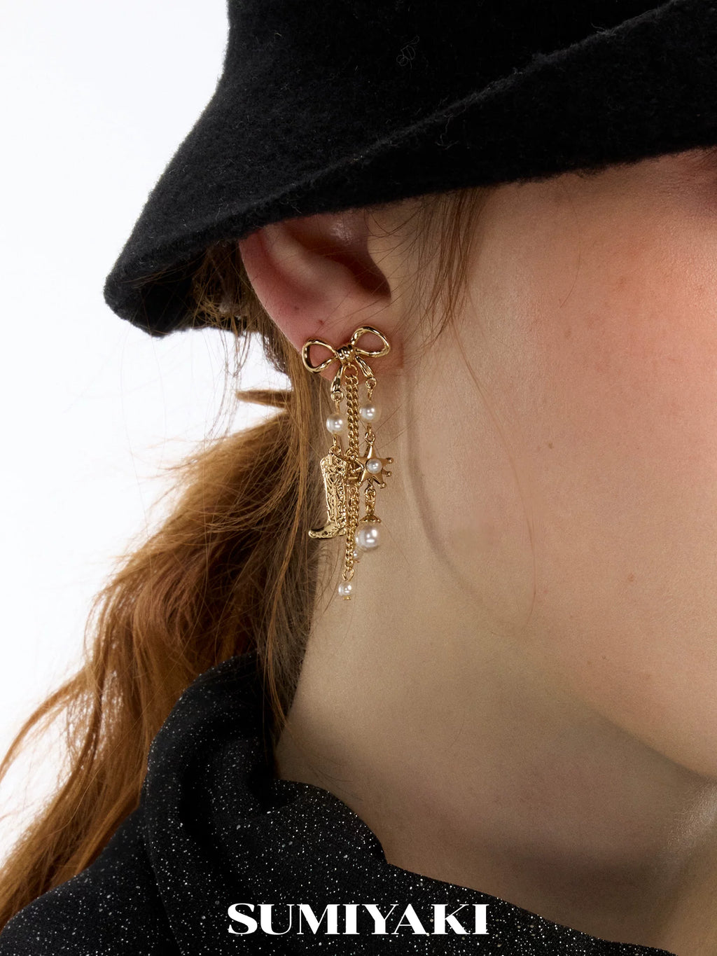 SUMIYAK Bow Tassel Earrings