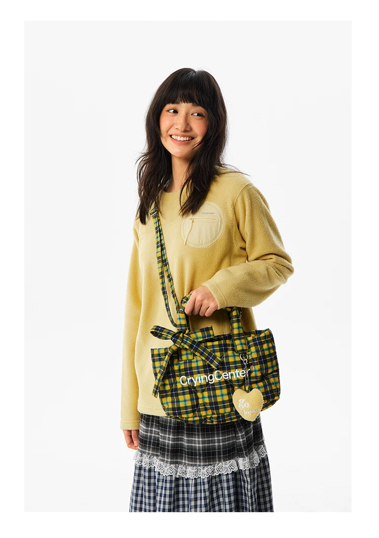 CryingCenter Vintage Checked Tote Bag