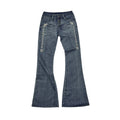 TEAMGEEK Totem-embroidered Stretch-flared Jeans