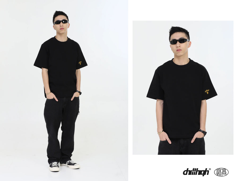 ChillHigh Crew Neck Solid Color Loose Tee