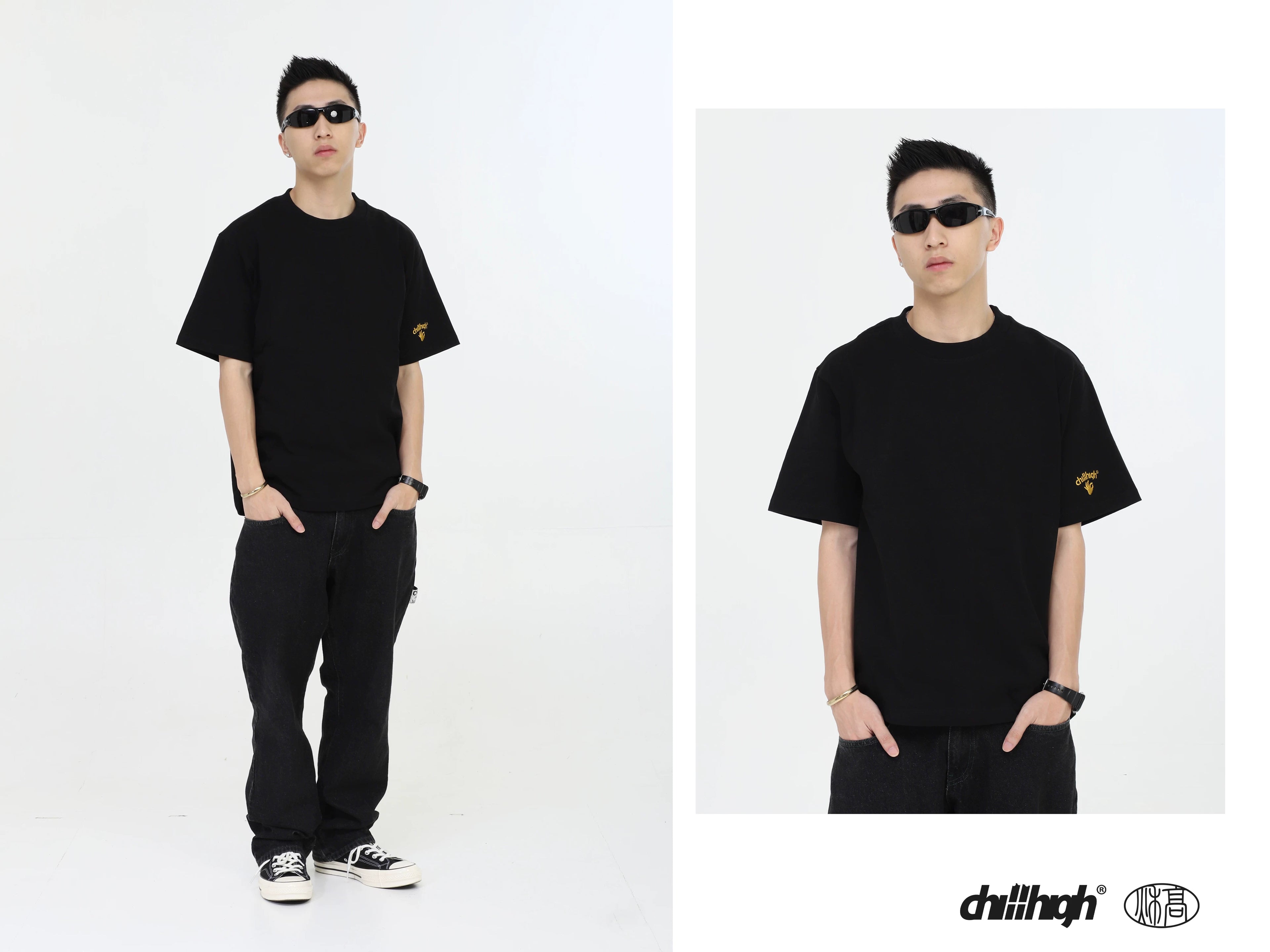 ChillHigh Crew Neck Solid Color Loose Tee
