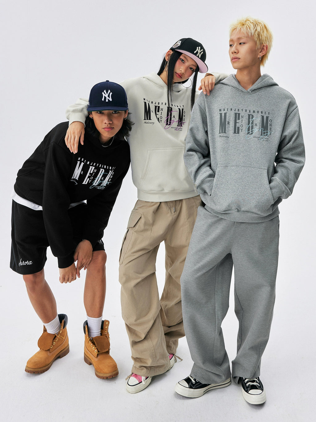 MEDM Three-dimensional Embroidered Font Hooded Sweater