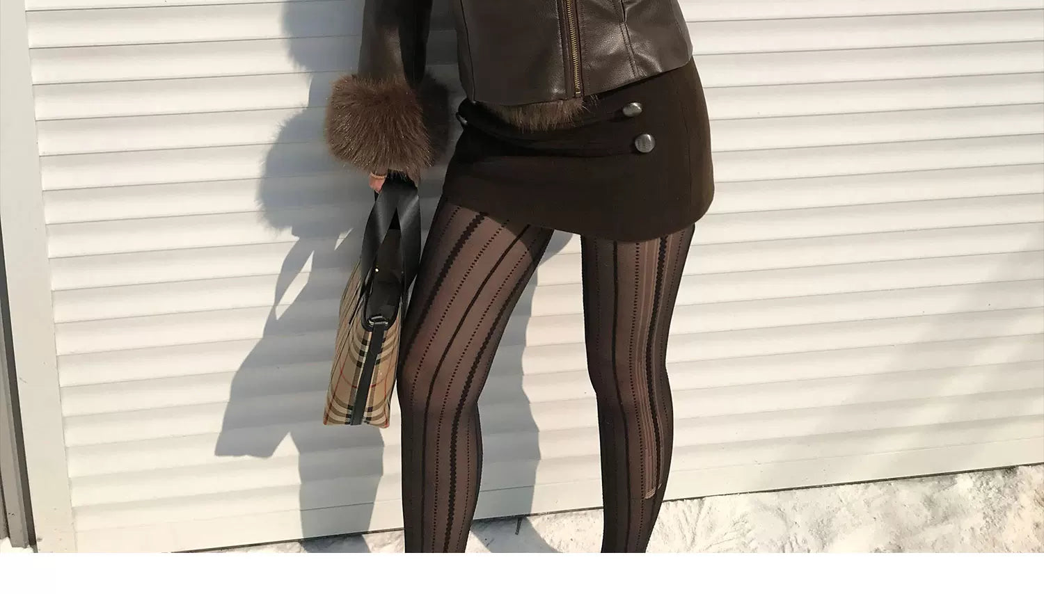 Audwyn Heavy Industries Woolen Half Body Skinny Hip Wrap Skirt