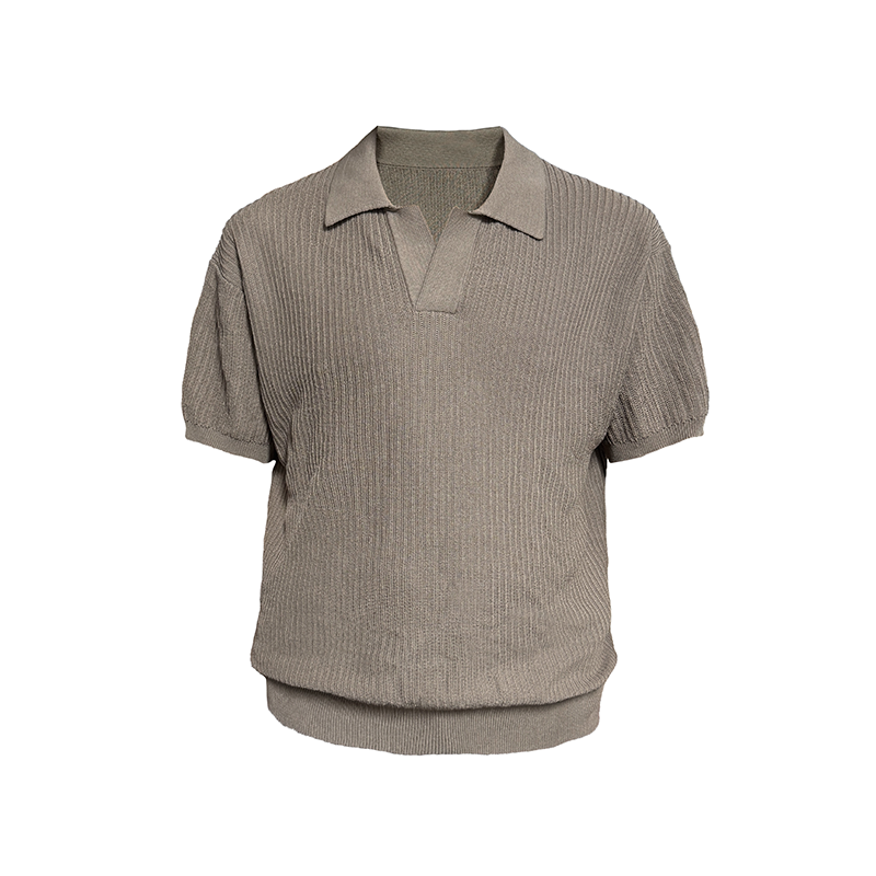 JCAESAR POLO Collar Ice Silk Knitted Tee