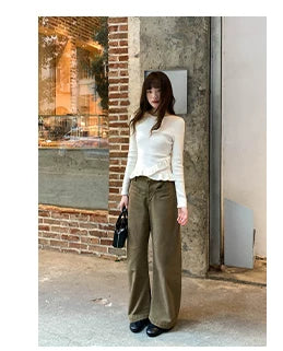 Kano Irregular Fungus Edge Knitted Bottoming Shirt
