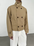 COLN Double-breasted Short Trench Coat