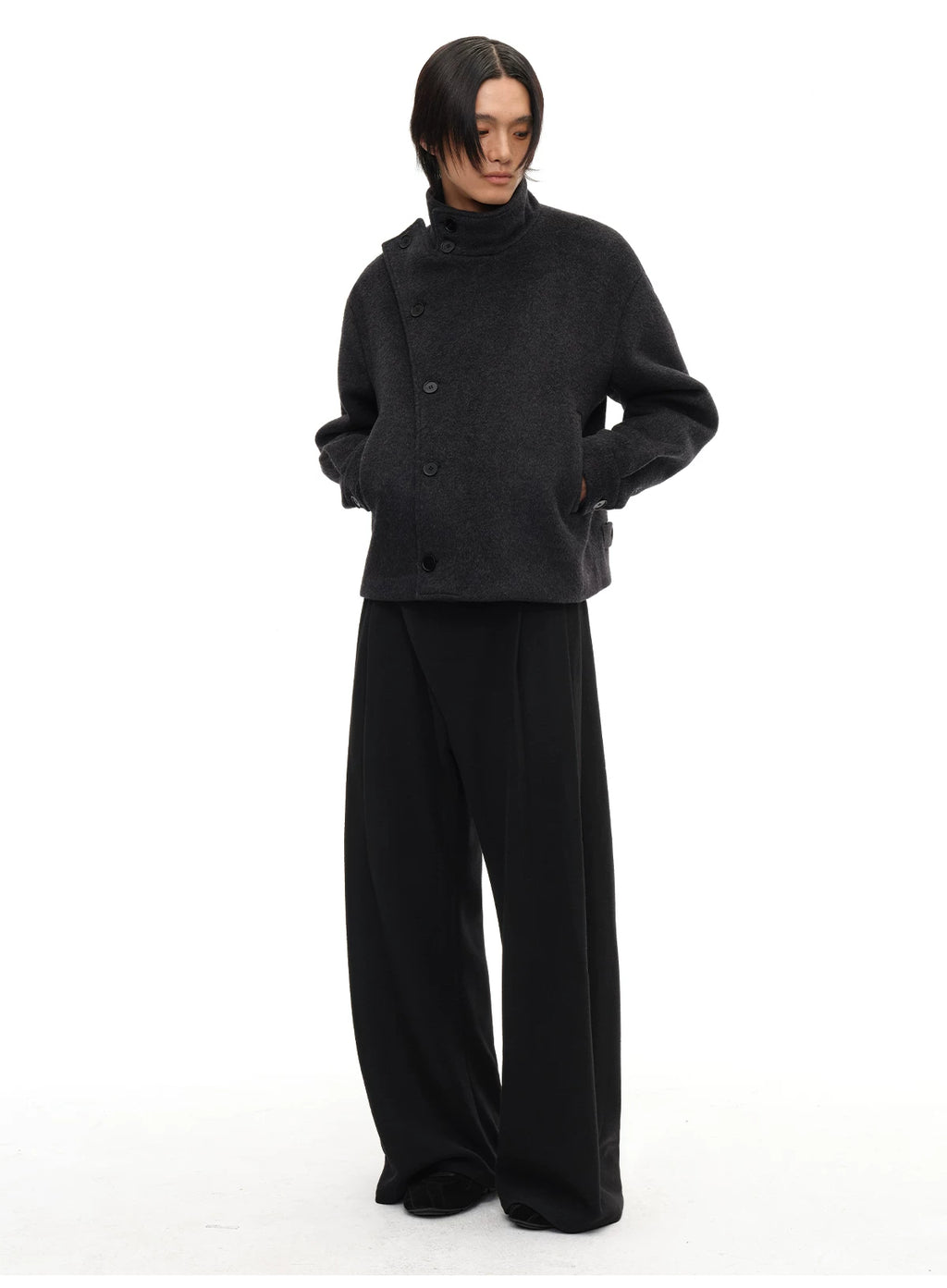 JCAESAR Lapel Button-down Jacket