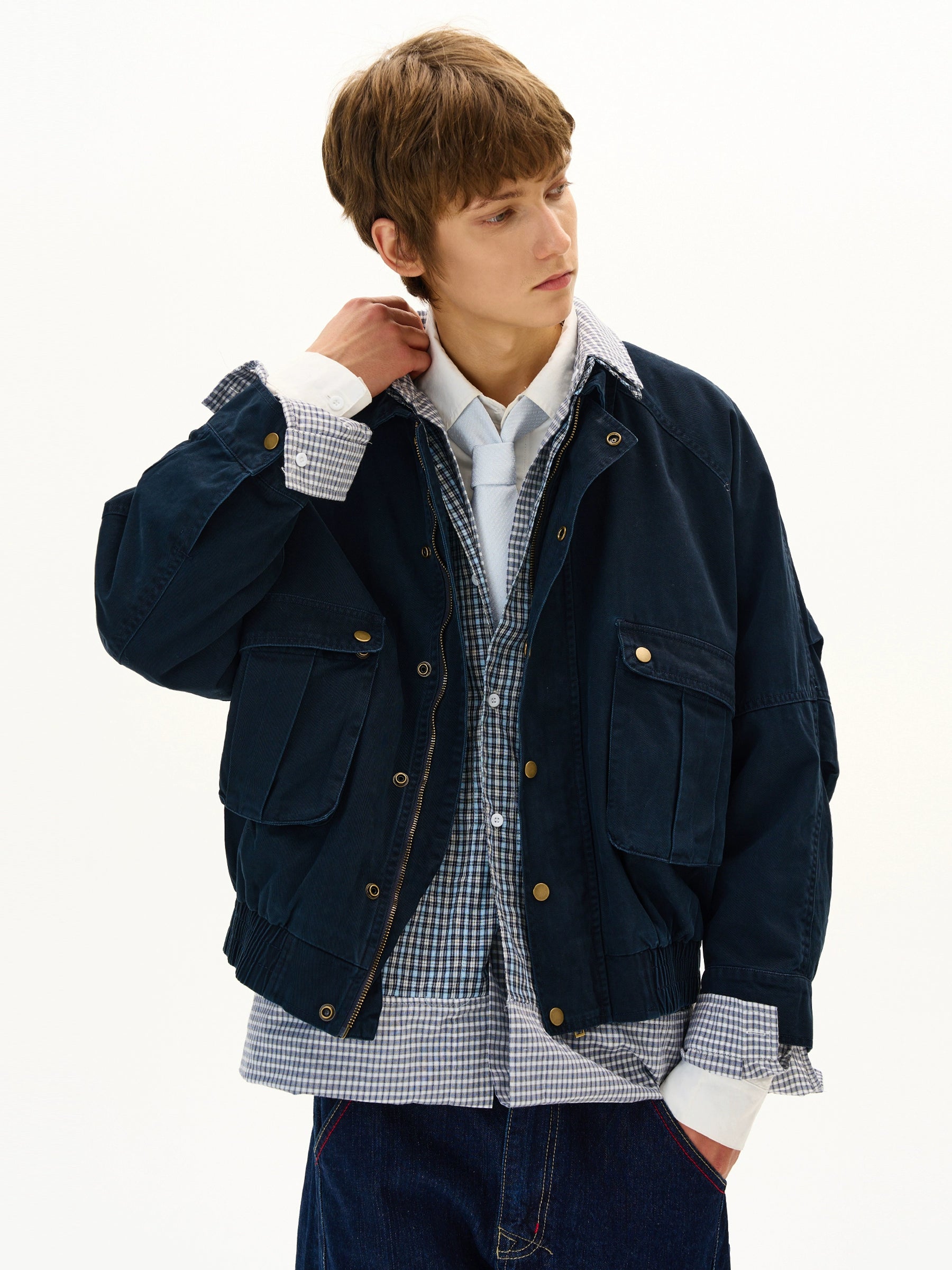 MADWITCH Vintage Distressed Deconstructed Tooling Jacket