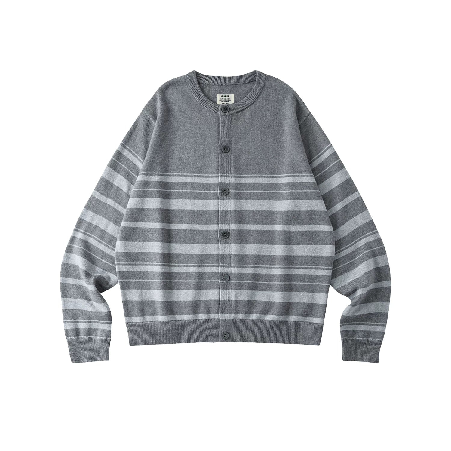 LR MADE Irregular Contrasting Striped Casual Sweater