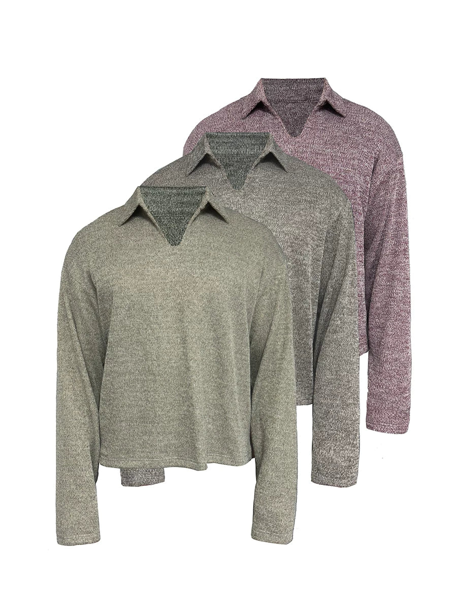 JCAESAR V-neck Versatile Long Sleeve