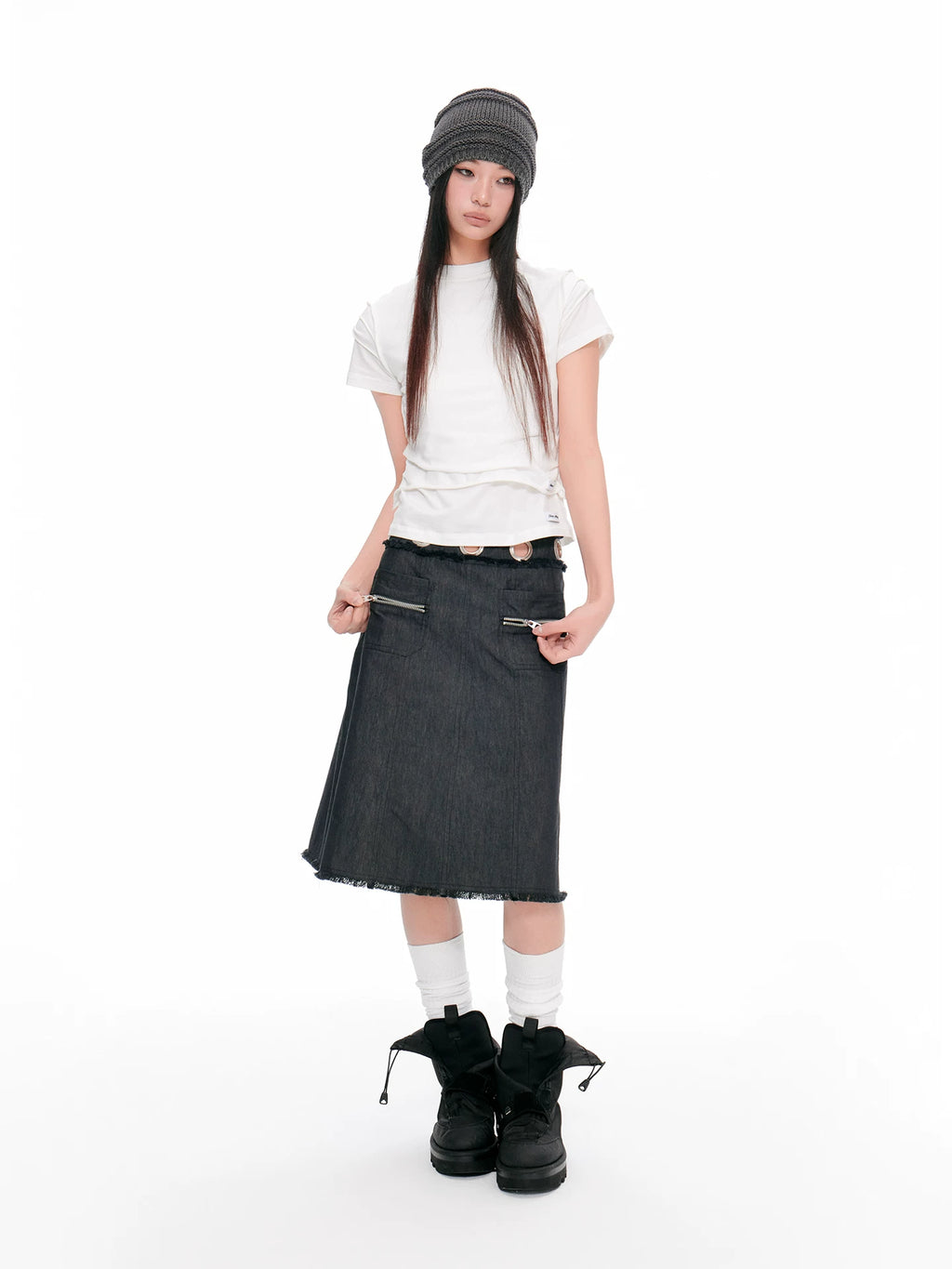JIKOO Rule Pleated Multi-level Tee
