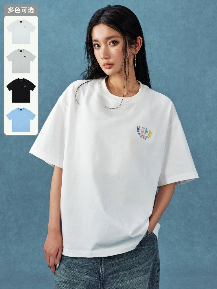 MEDM Letter Embroidery Loose Tee
