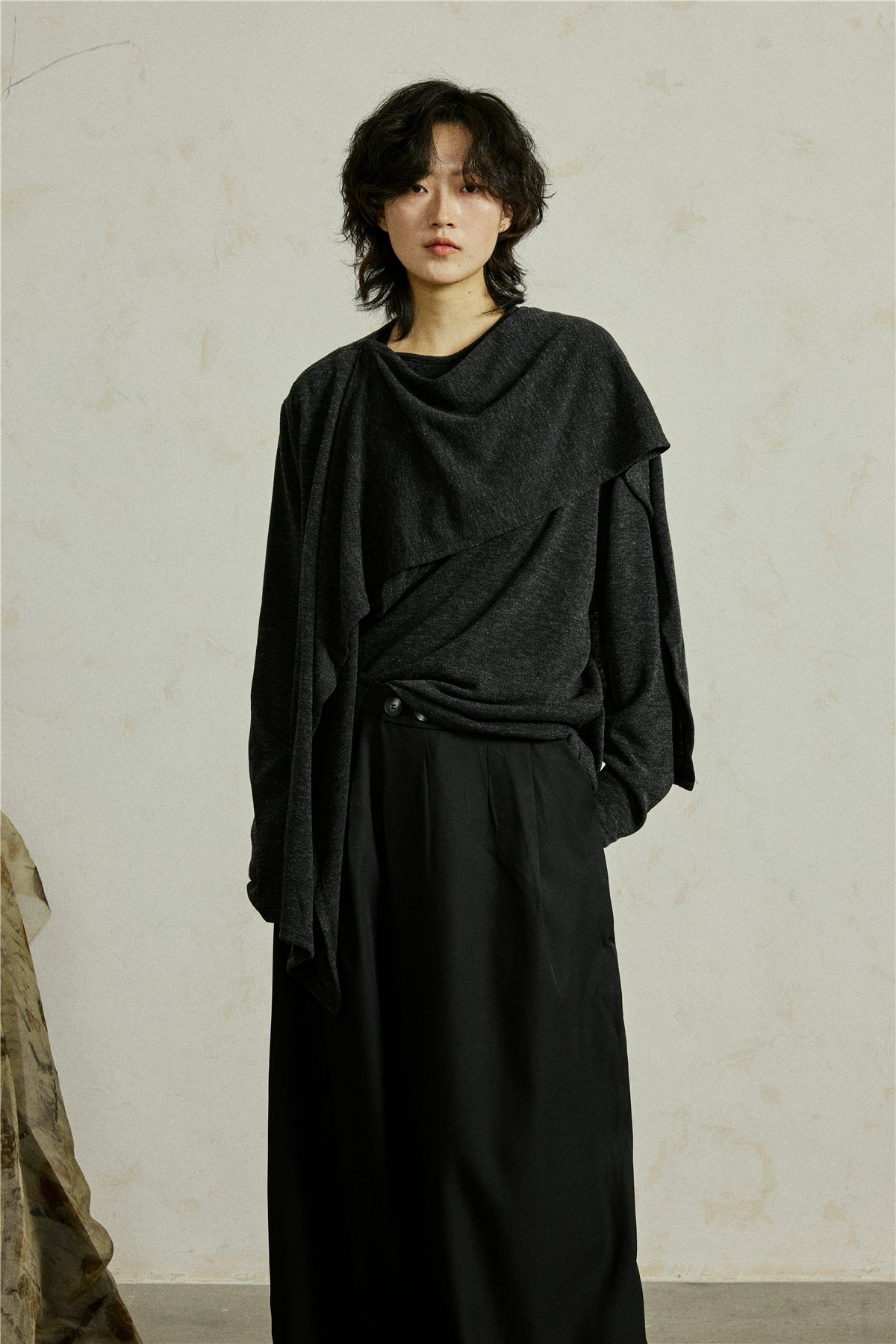 SUNYVONNE Irregular Deconstruction Knitted Long Sleeves