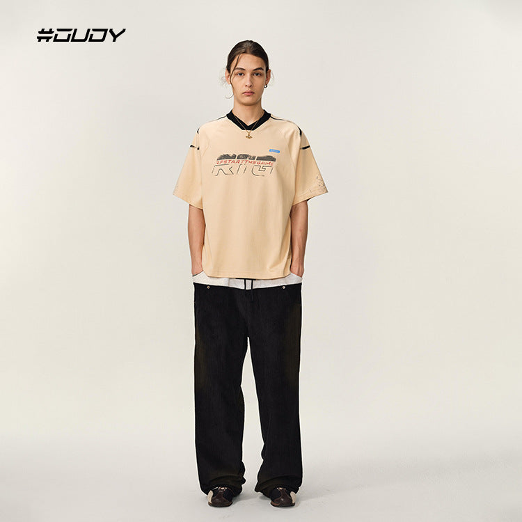 (Clearance) #OVDY Vintage Street Loose Short Sleeve tee