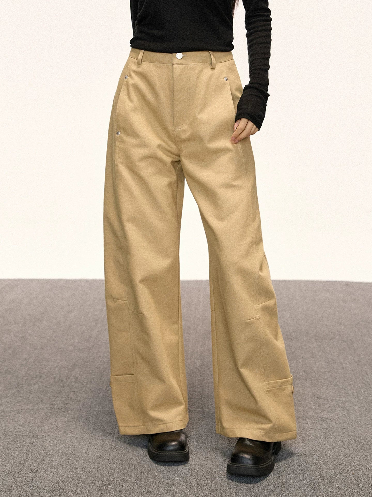 Cherry Melody Retro Slim Wide-leg Jeans