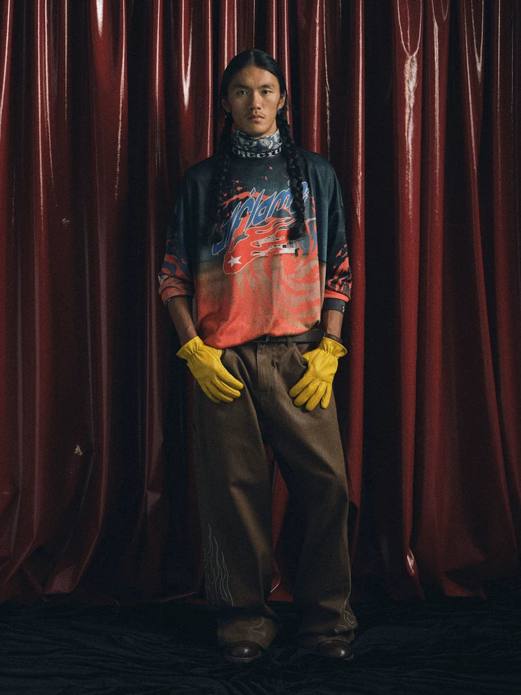 TREclub Full of Prairie Print Casual Long Sleeves