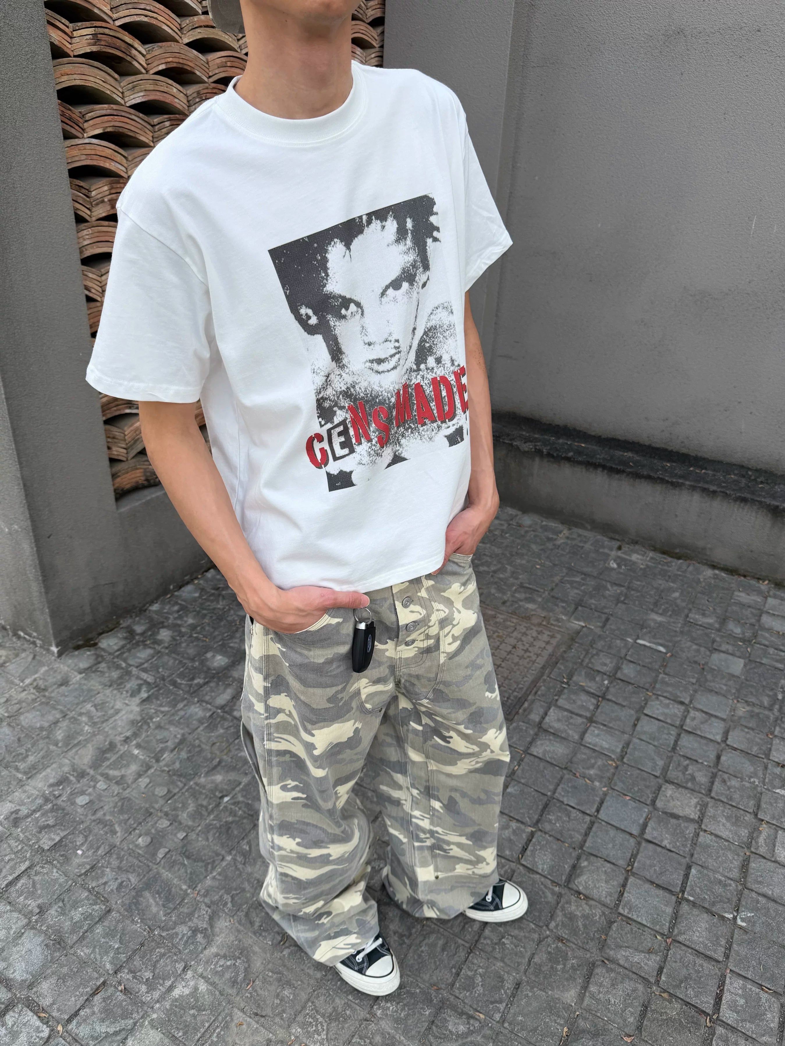 CENSMADE Retro Old Punk Print Tee