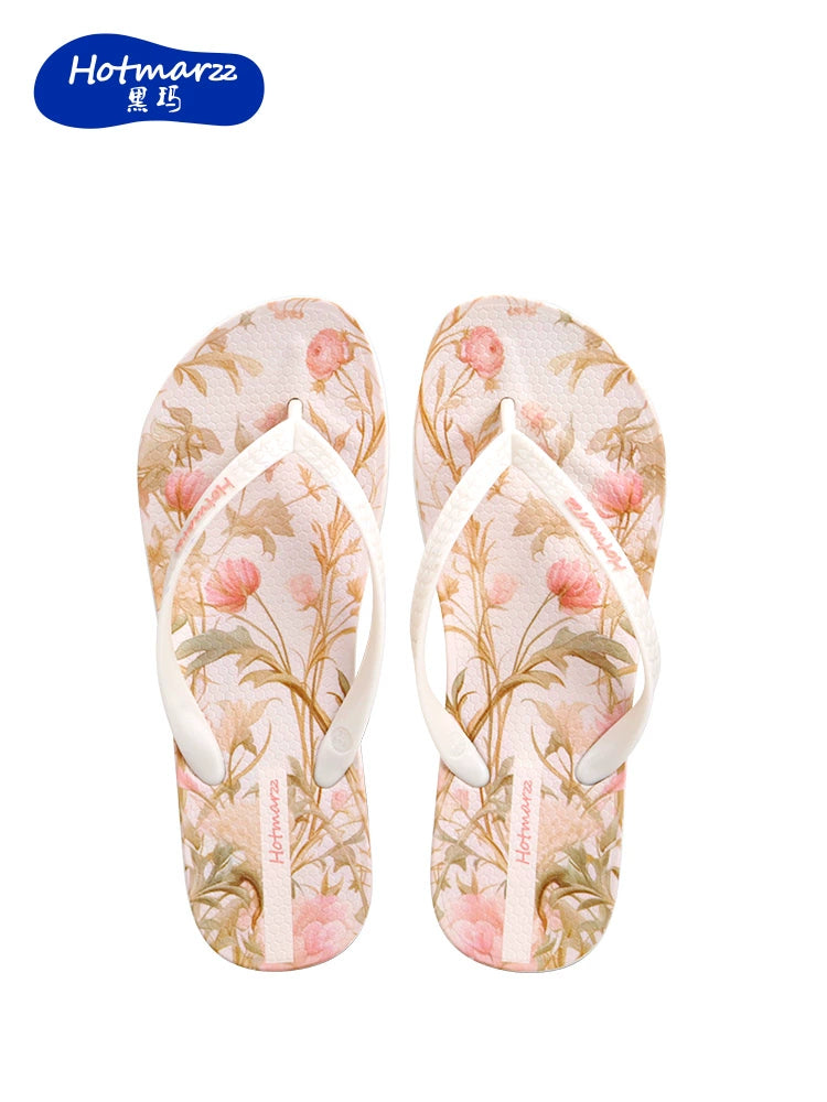 Hotmarzz Comfortable Soft Non-slip Wear-resistant Outer Wear Thick Bottom Flip-flops