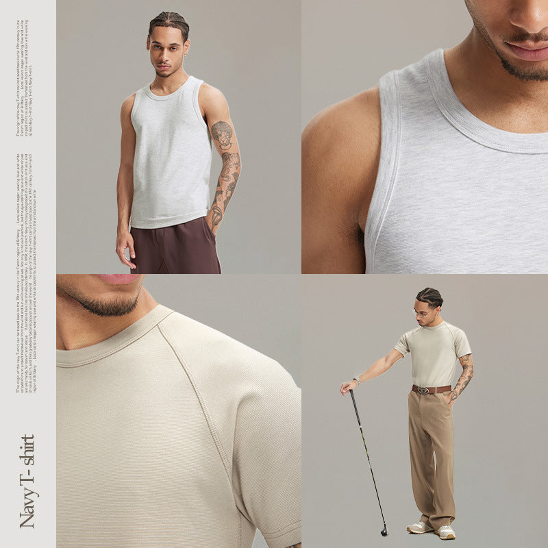 Inflation Stretch Skinny Navy T-Shirt Vest