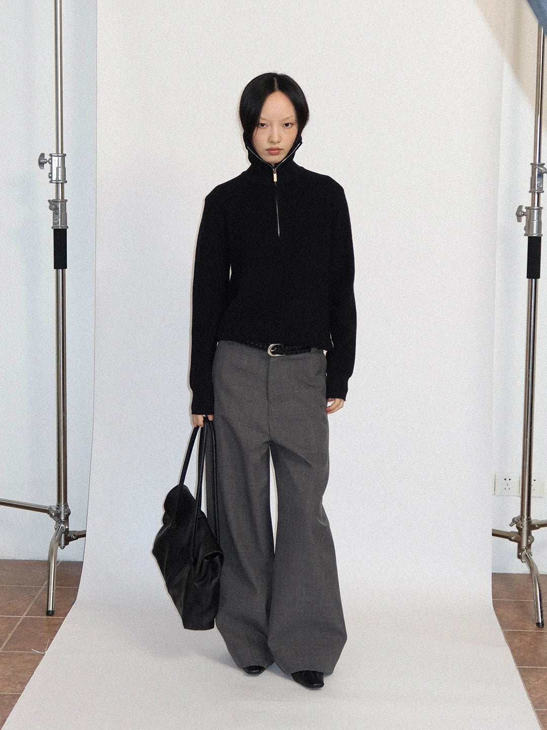 FUNKYFUN High Waist Straight Casual Trousers