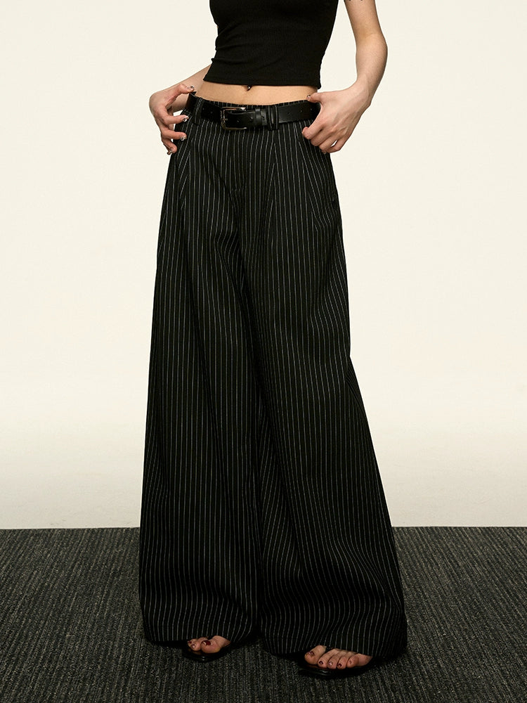 Aaisup Vintage Striped Suit Casual Pants