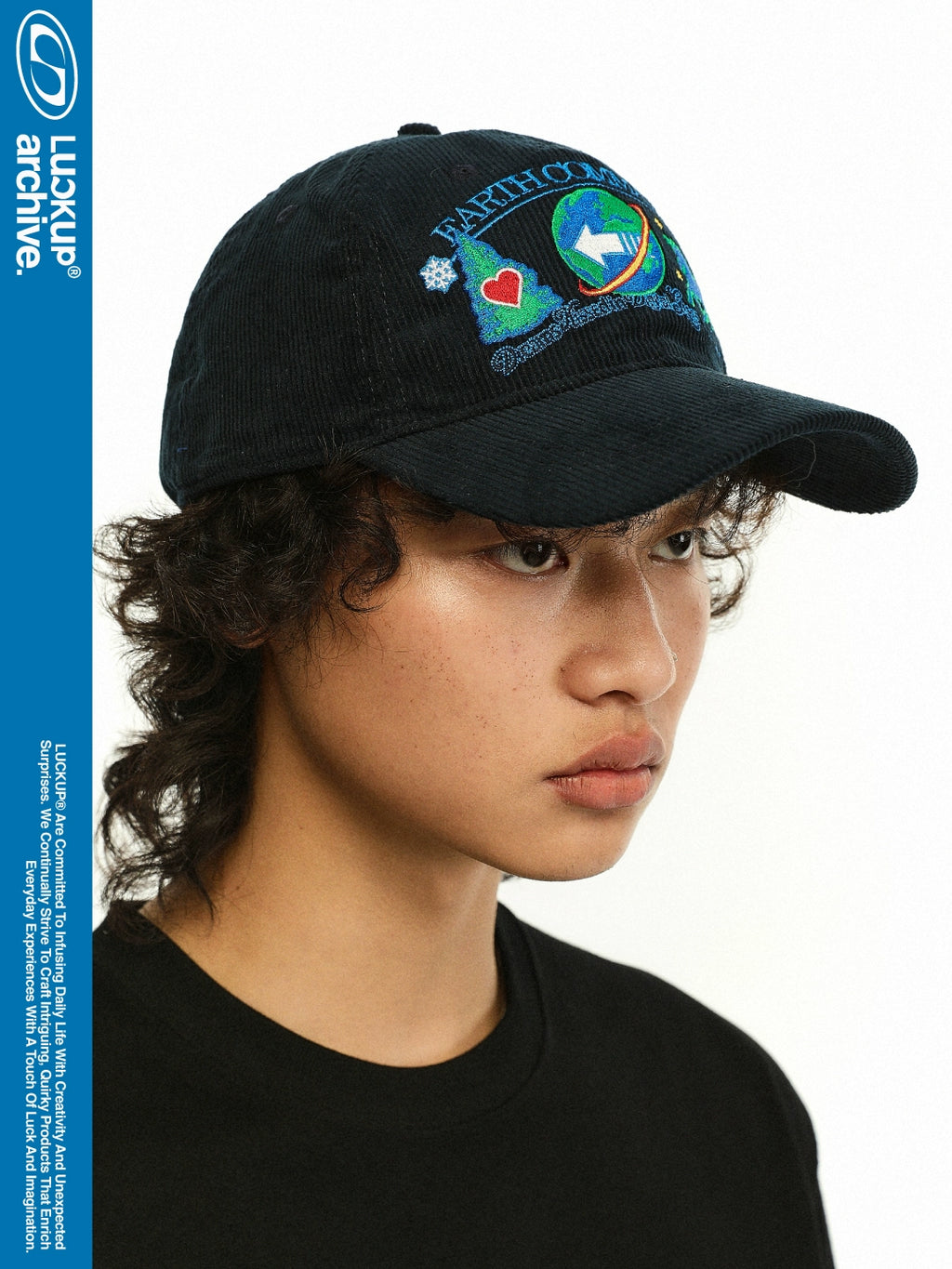 LUCKUP Corduroy Embroidered Cap