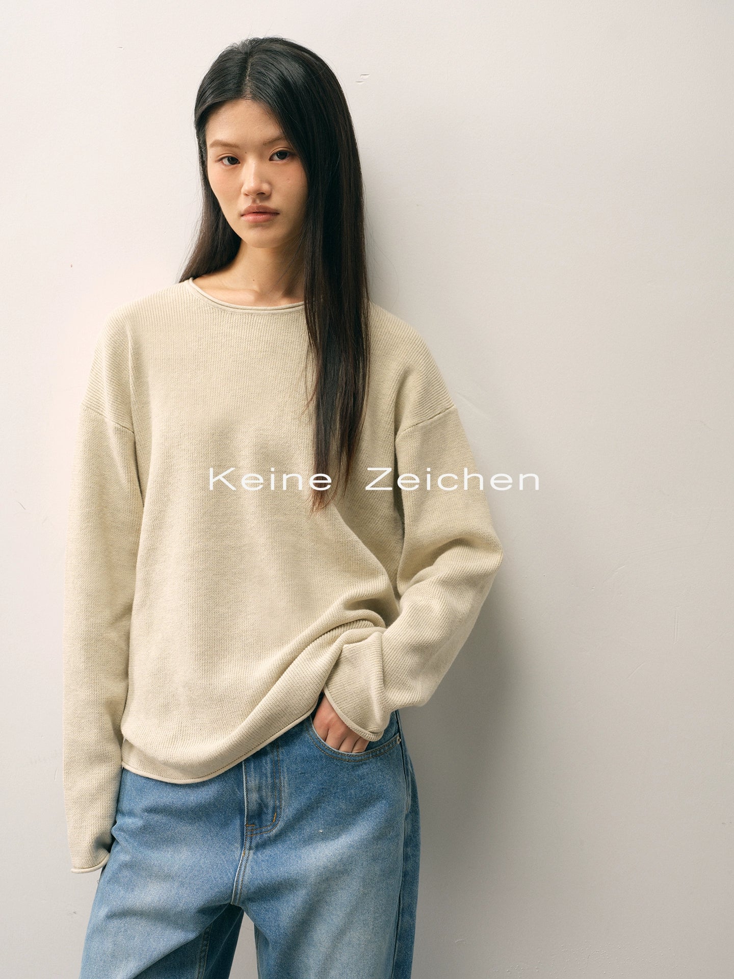 NO LOGO Lazy and Sagging Knitted Sweater
