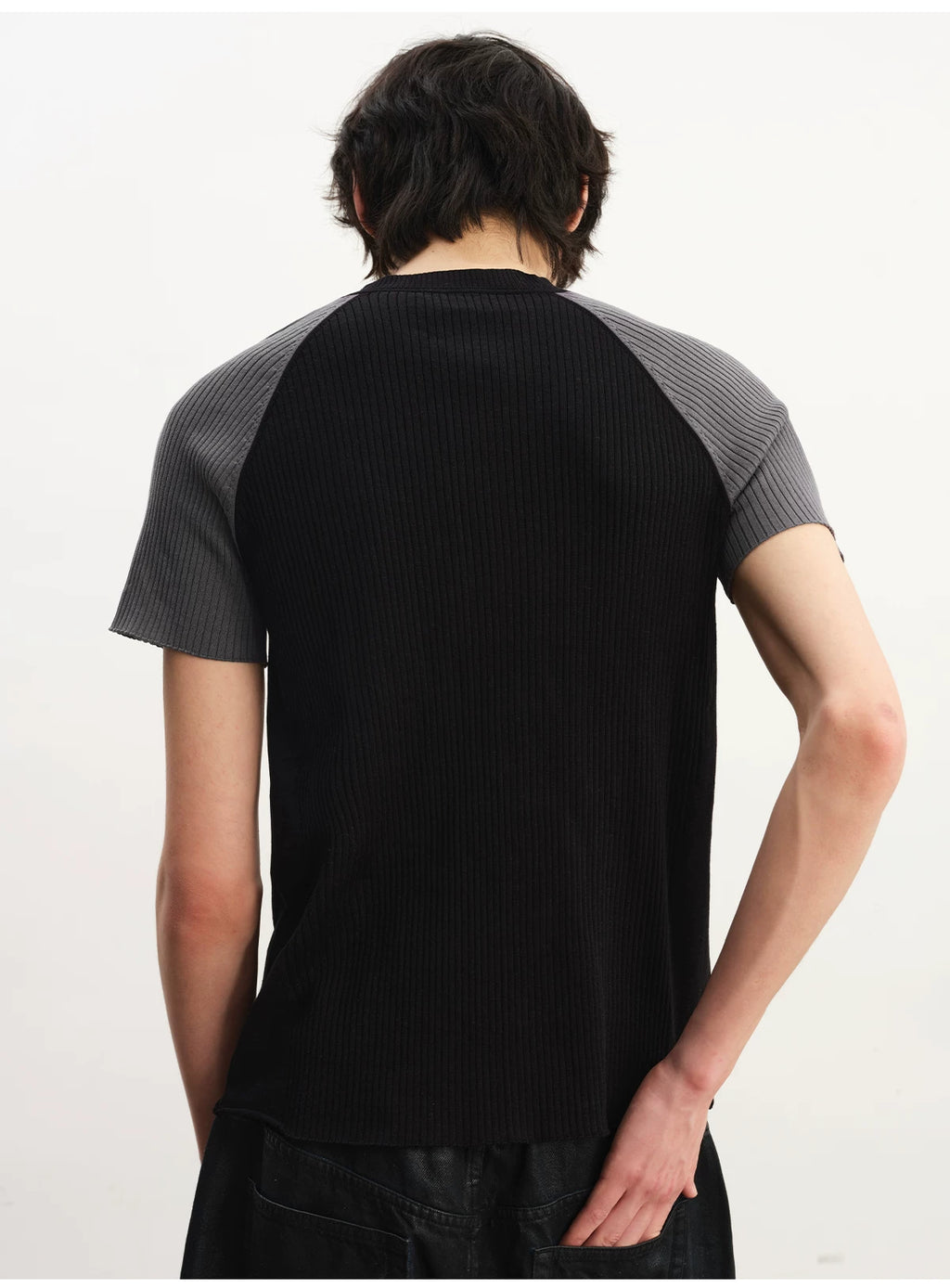 JCAESAR Half Zipper Shoulder Plunger Sports and Leisure Tee