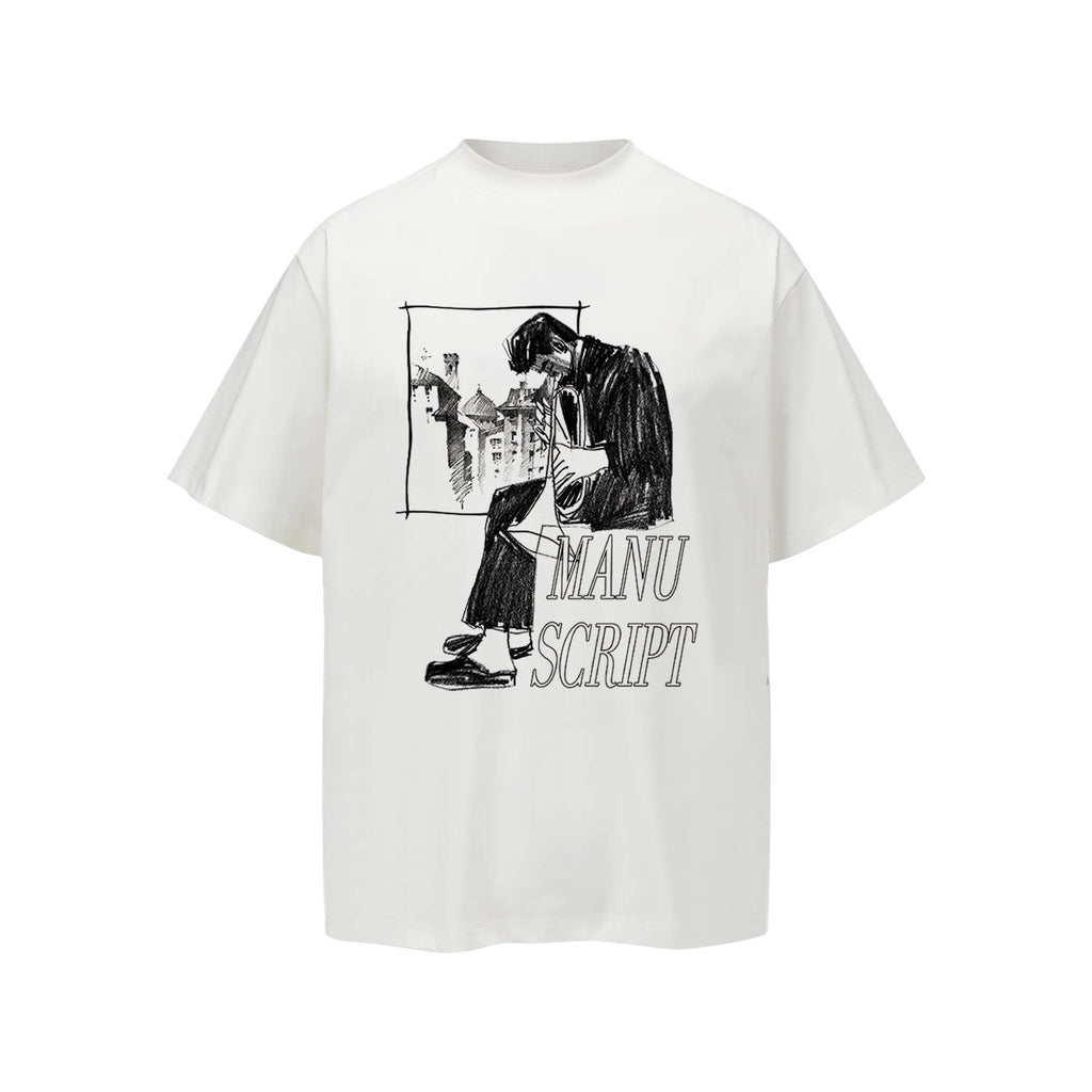 MANUSCRIPT Cartoon Print Ice Tee