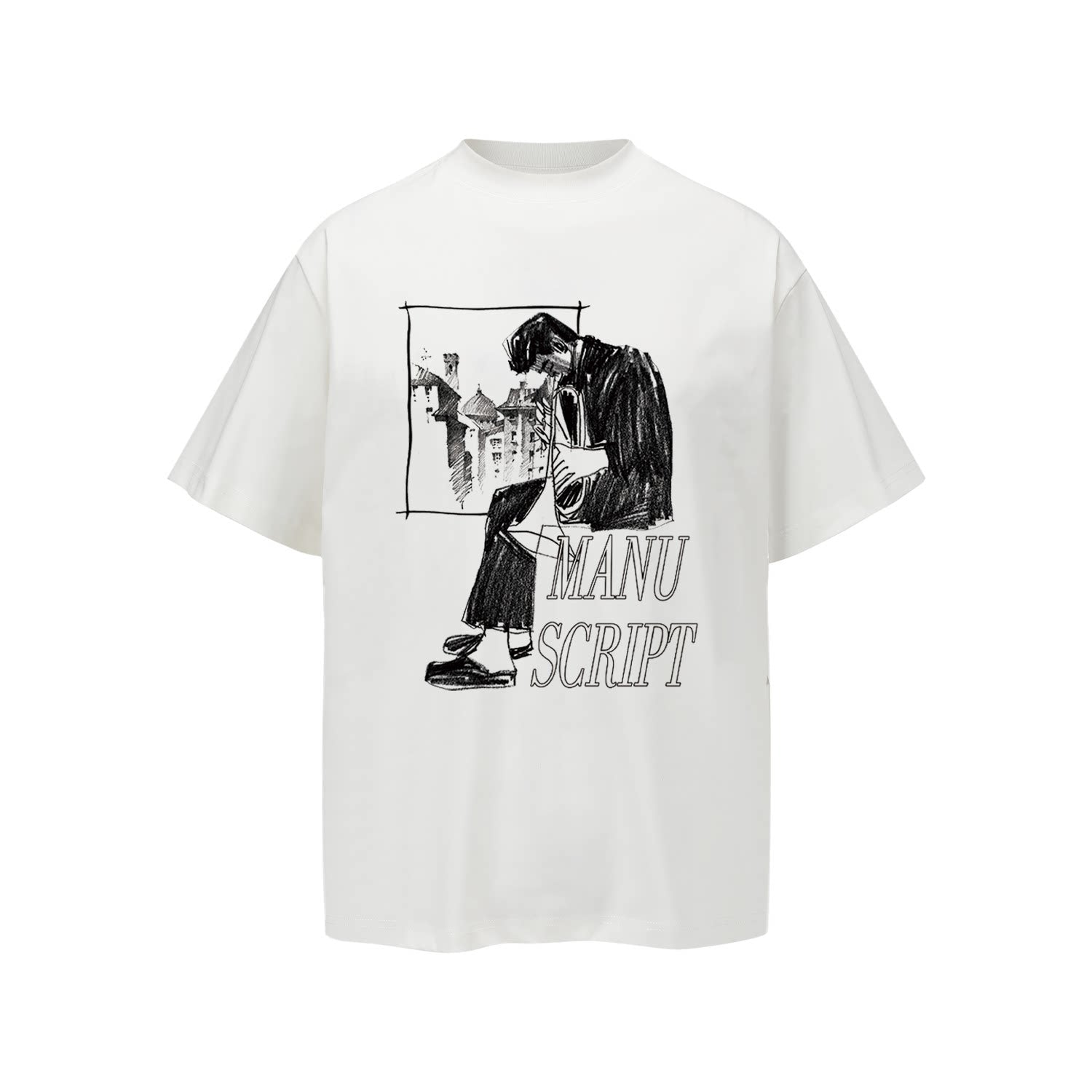 MANUSCRIPT Cartoon Print Ice Tee