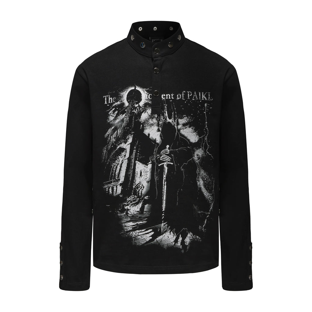 PAIKI Castle Print Casual Long Sleeve
