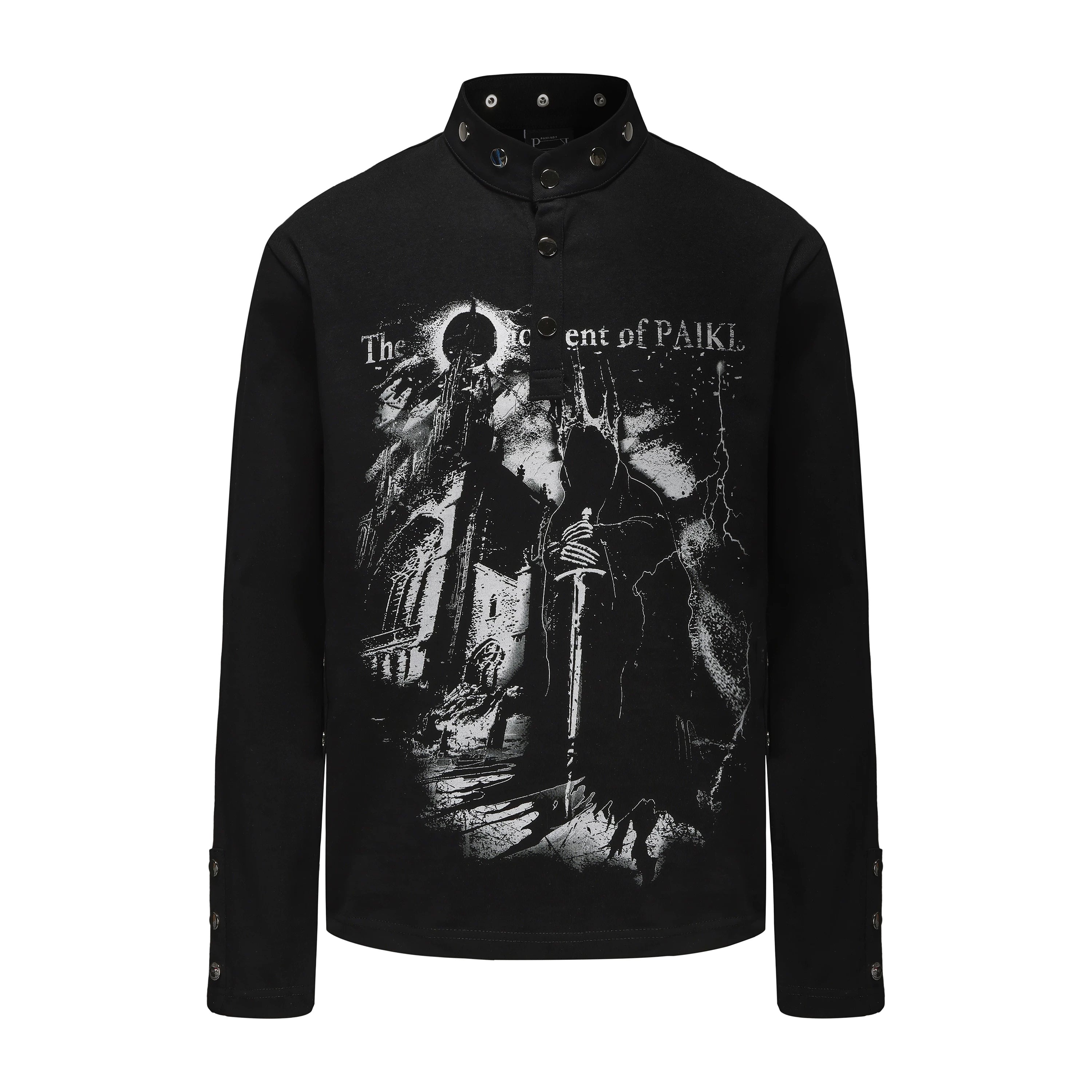 PAIKI Castle Print Casual Long Sleeve