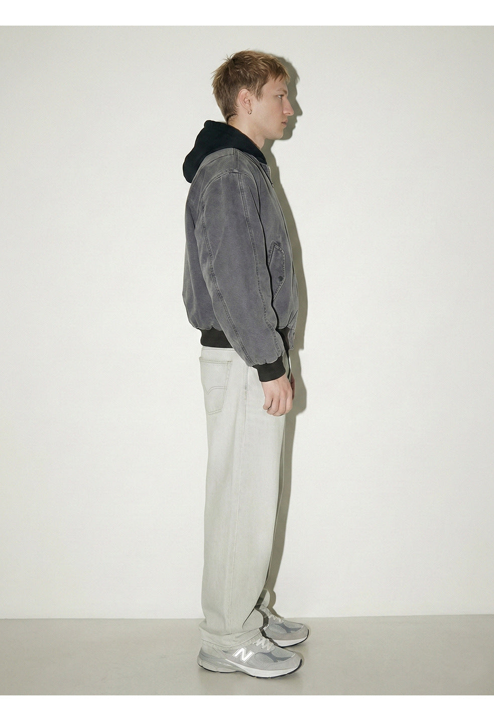 MADEEXTREME Retro Patchwork Hooded Thickened Jacket