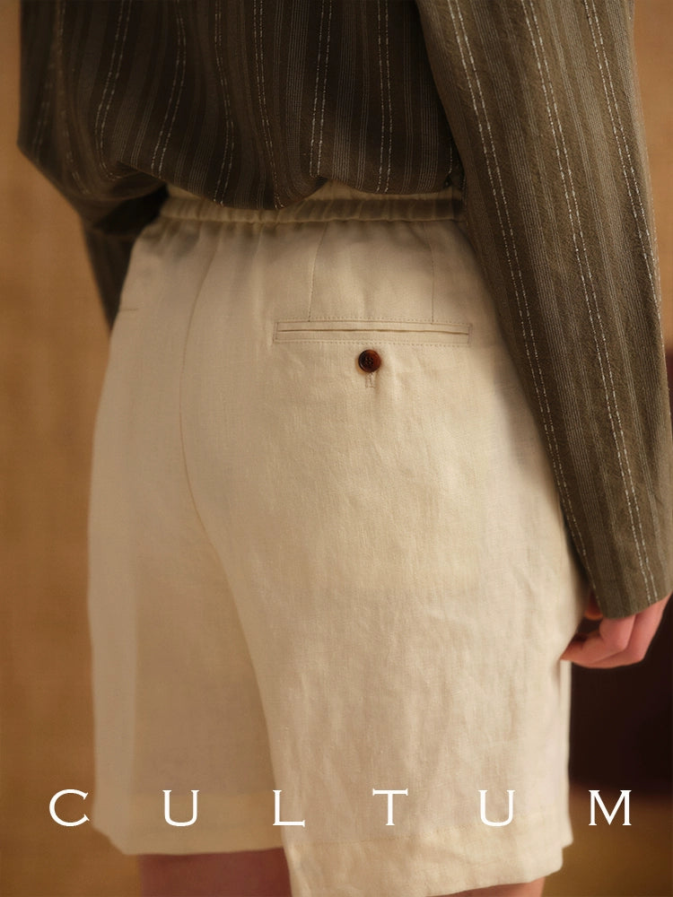 CULTUM Lightweight Loose Drawstring Single-pleated Shorts