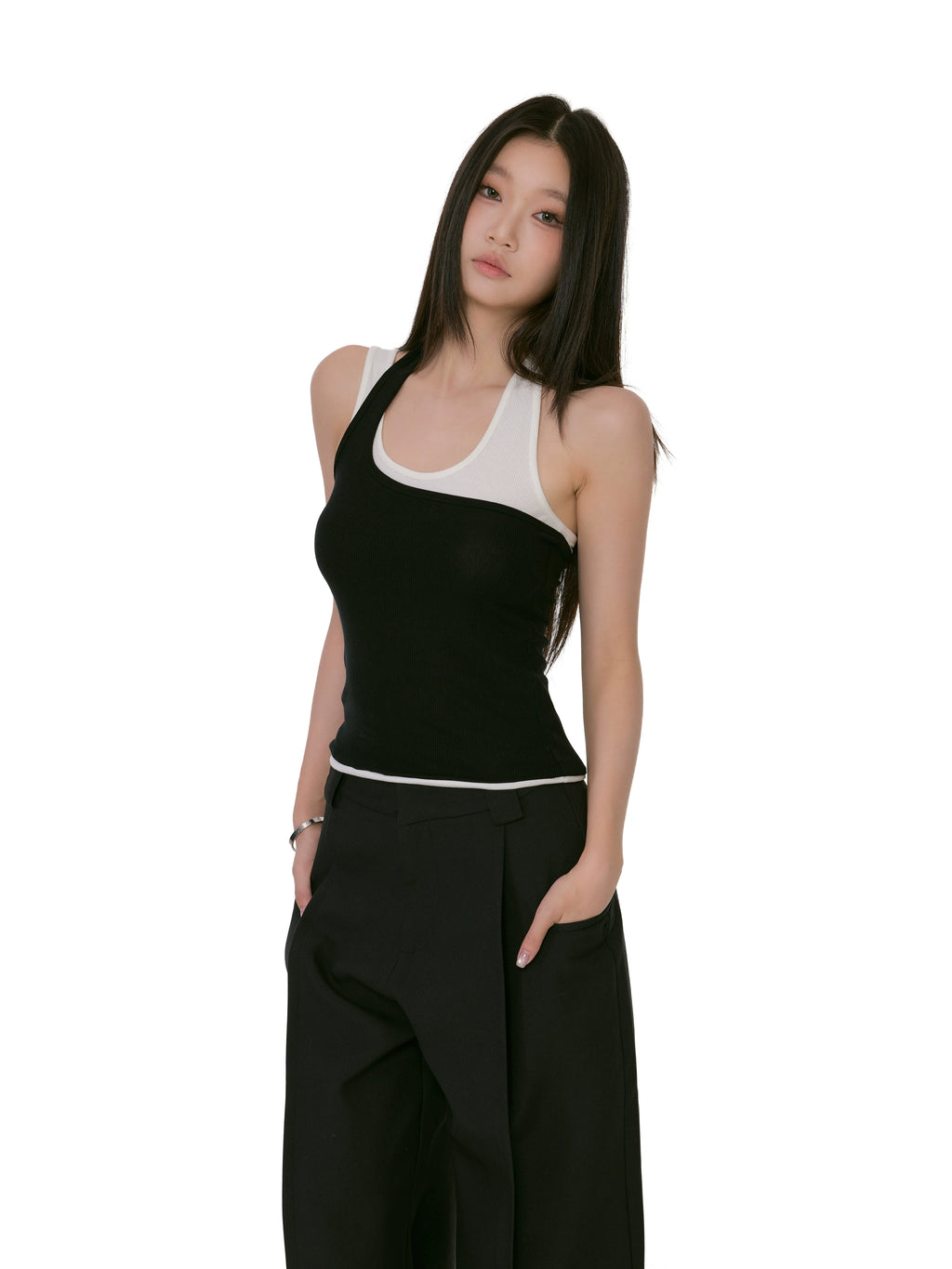 WITHMIN Slim Fit Neck Sling Vest
