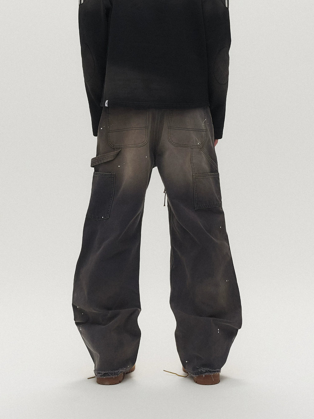 SGW Ink Splashing Loose Straight Overalls
