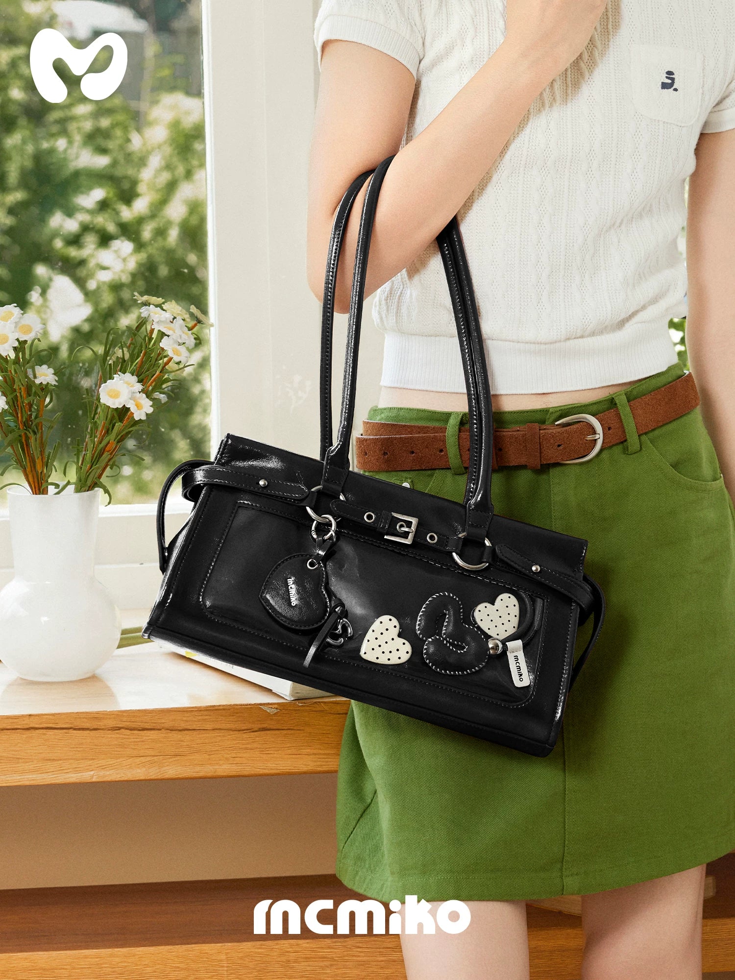Mcmiko Cowhide Versatile Shoulder Bag